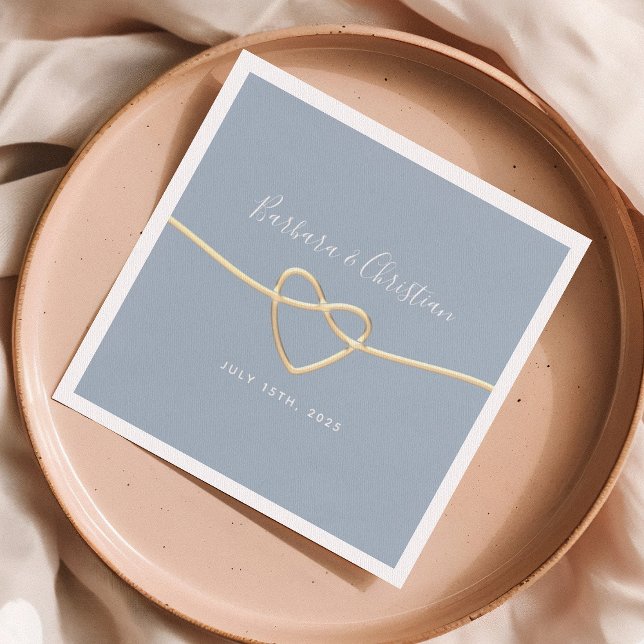 Minimal Dusty Blue Wedding Napkin (Creator Uploaded)