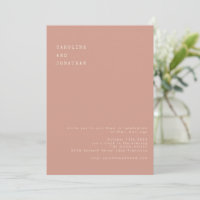 Minimal Dusty Rose Typewriter Typography Wedding