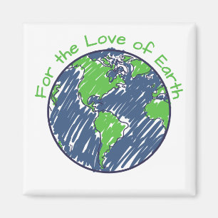 Minimal Eco For the Love of Earth Day Gift Magnet