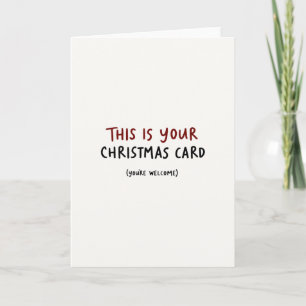 Minimal Effort Christmas Card Funny Simple Holiday