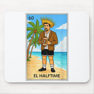 Minimal El Halftime Vintage Football Beach Mouse Pad