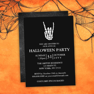 Minimal Elegant Adult Halloween Party Invitation