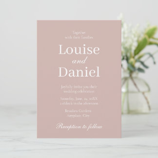 Minimal, Elegant and Simple Personalised Wedding Invitation
