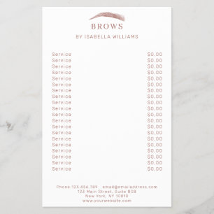 Minimal elegant Augenbrauen Flyer