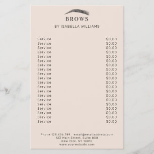 Minimal elegant Augenbrauen  Flyer