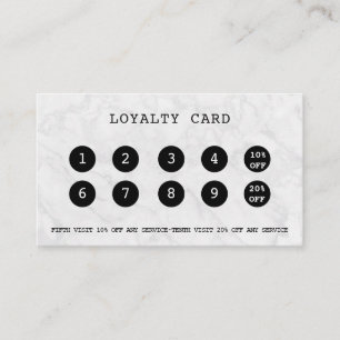 Minimal Elegant Beauty Salon Loyalty Card