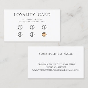 Minimal Elegant Beauty Salon Loyalty Card