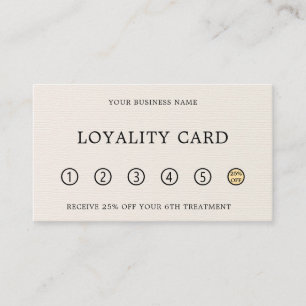 Minimal Elegant Beauty Salon Loyalty Card