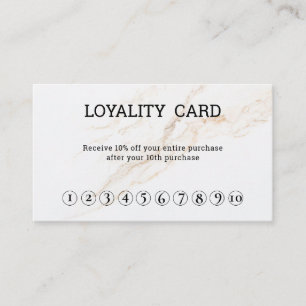 Minimal Elegant Beauty Salon Loyalty Card