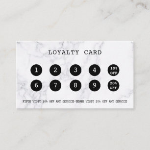 Minimal Elegant Beauty Salon Loyalty Card