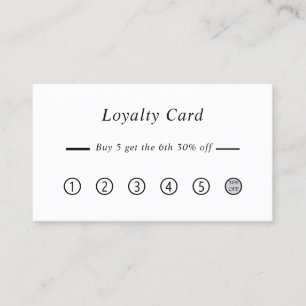 Minimal Elegant Beauty Salon Loyalty Card