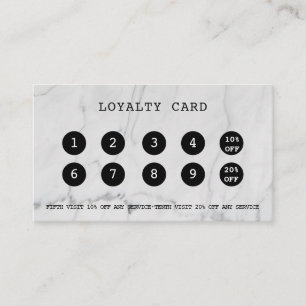 Minimal Elegant Beauty Salon Loyalty Card