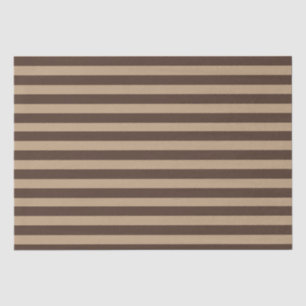 Minimal Elegant Beige Dark Brown Stripes Tissue Paper