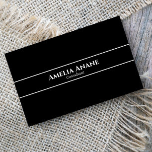 Minimal Elegant Black & White Professional Script Business Card