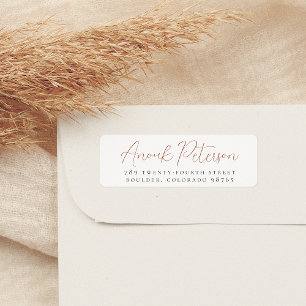 Minimal Elegant Calligraphy Earty Return Address Label
