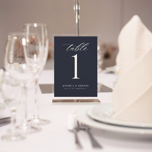 Minimal Elegant Calligraphy Script Table Number