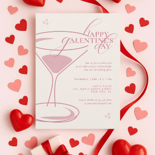 Minimal Elegant Chic Typography Galentines Day Invitation
