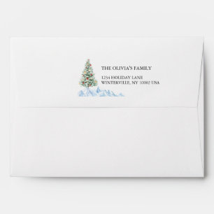 Minimal Elegant Christmas Invitation Envelope