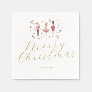 Minimal Elegant Christmas The Nutcracker Holiday Napkin
