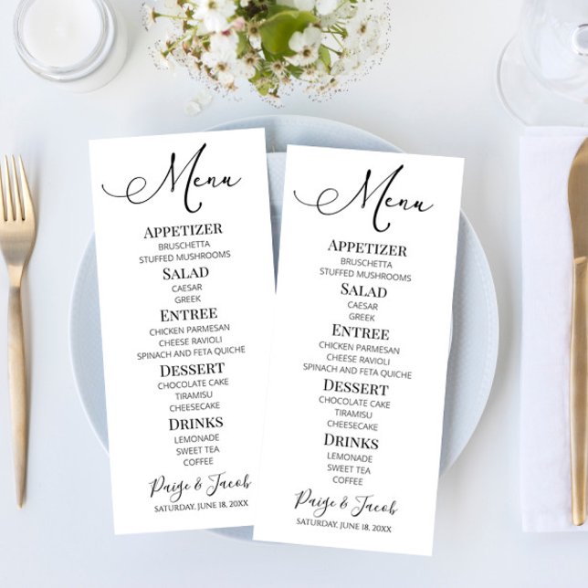 Minimal Elegant Classic Wedding Food Menu (Creator Uploaded)