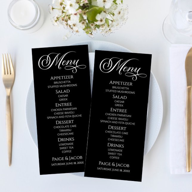 Minimal Elegant Classic Wedding Food Menu (Creator Uploaded)