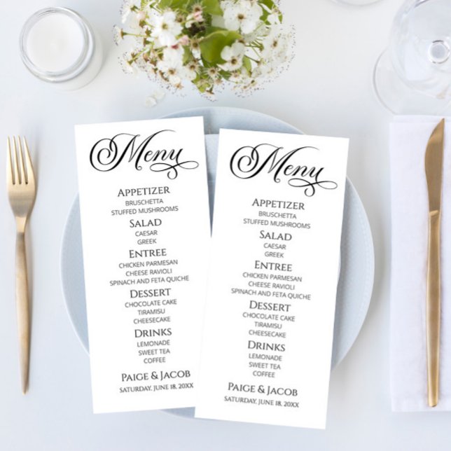 Minimal Elegant Classic Wedding Food Menu (Creator Uploaded)