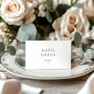 Minimal Elegant Custom Wedding Place Card