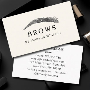 Minimal Elegant Eyebrow Salon Business Card