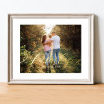 Minimal Elegant Family Script Overlay Custom Photo Foil Prints<br><div class="desc">Beautiful family photo gold foil script photo foil print. The design features an elegant "Family" script overlay in gold foil. Personalise with a family photo and customise with a family signature.  *Please note: frame not included,  only includes the print*</div>