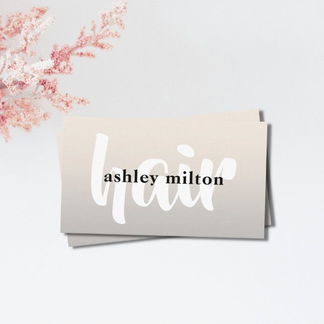 Minimal Elegant Faux Silver Hair Stylist Business Card (Creator Uploaded)