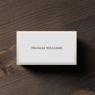 Minimal Elegant Faux Silver Light Grey Consultant Business Card