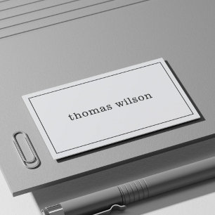 Minimal Elegant Grey Black Consultant Business Card