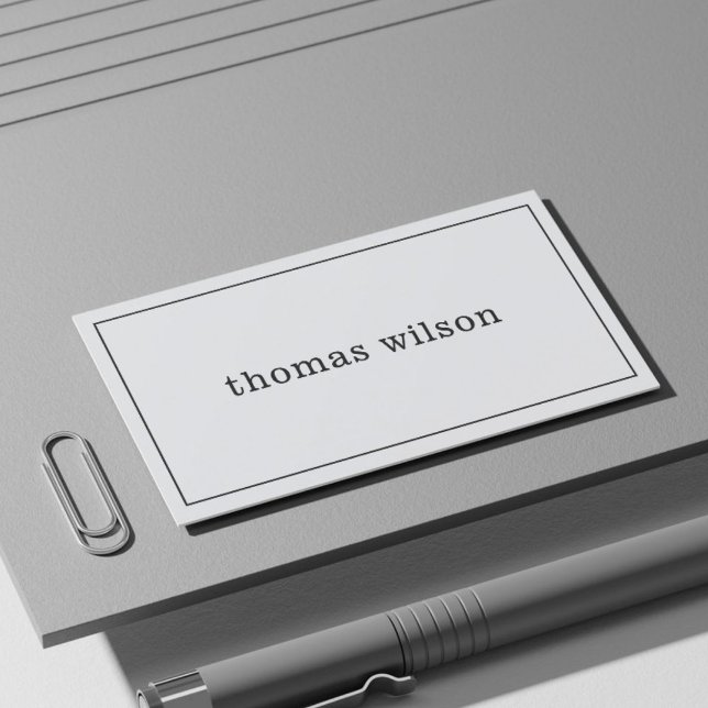 Minimal Elegant Grey Black Consultant Business Card (Creator Uploaded)
