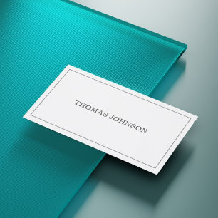 Minimal Elegant Grey White Consultant Business Card