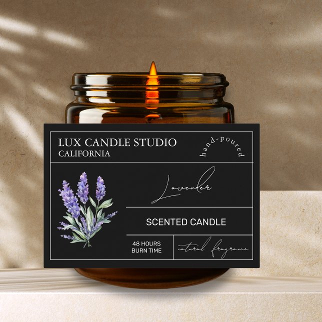 Minimal Elegant Lavender Candle Jar Label (Creator Uploaded)
