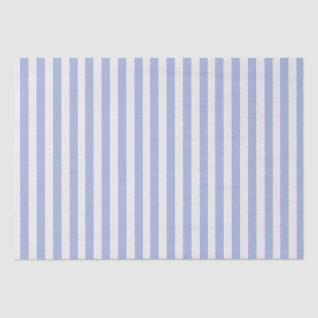 Minimal Elegant Light Blue White Stripes Tissue Paper (Front)