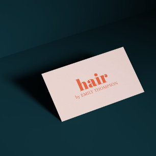 Minimal Elegant Light Pastel Hairstylist Beauty Business Card