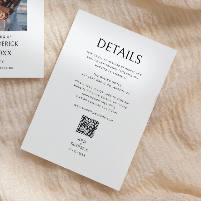 Minimal Elegant Modern QR Code Enclosure Card (Creator Uploaded)