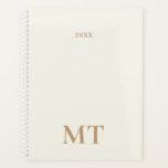 Minimal Elegant Monogram Planner<br><div class="desc">Minimal Elegant Monogram Planner. Personalise with year and monogram intials.</div>