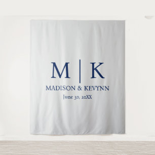 Minimal & Elegant Monogram Wedding Tapestry