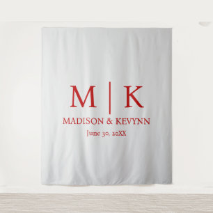 Minimal & Elegant  Monogram Wedding Tapestry