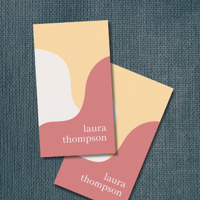 Minimal Elegant Pastel Pattern Consultant Business Card (Creator Uploaded)