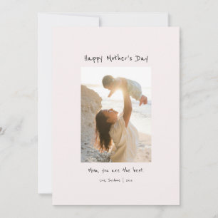 Minimal Elegant Photo Happy Mother's Day Card