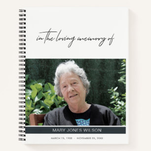 MINIMAL ELEGANT PHOTO SYMPATHY MEMORIAL GUEST BOOK