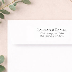Minimal Elegant Return Address Wedding Rubber Stamp
