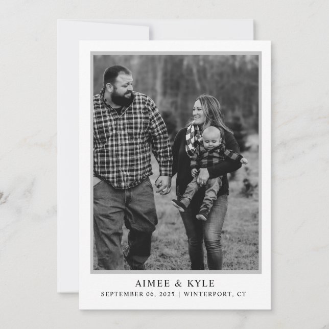 Minimal Elegant Save The Date Invitation  (Front)