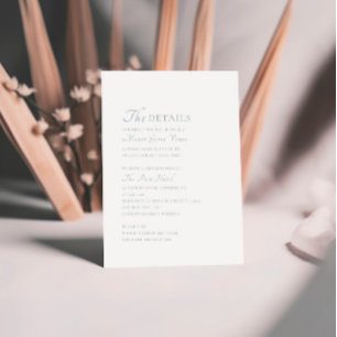Minimal Elegant Script Details Enclosure Card