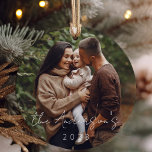 Minimal Elegant Simple Christmas Family Photo Ceramic Ornament<br><div class="desc">Celebrate the joy of togetherness with our "Minimal Elegant Simple Christmas Family Photo" Ceramic Ornament, a timeless treasure that adds a touch of sophistication to your holiday decor. Crafted with exquisite attention to detail, this ornament features a pristine white ceramic backdrop, the perfect canvas for your cherished family photo. The...</div>