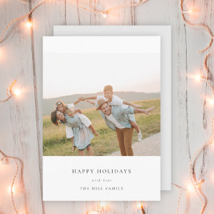 Minimal Elegant Simple   Christmas Family Photo Holiday Card