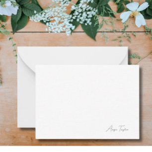 Minimal Elegant Simple Personalised Note Cards